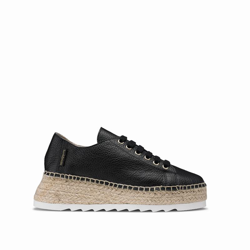 Espadrille Russell And Bromley Kick Back Feminino Pretas | KWO1198HV