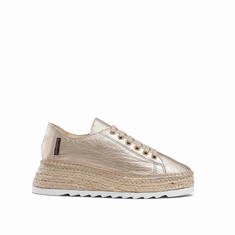 Espadrille Russell And Bromley Kick Back Feminino Metallic | SVU1461QR