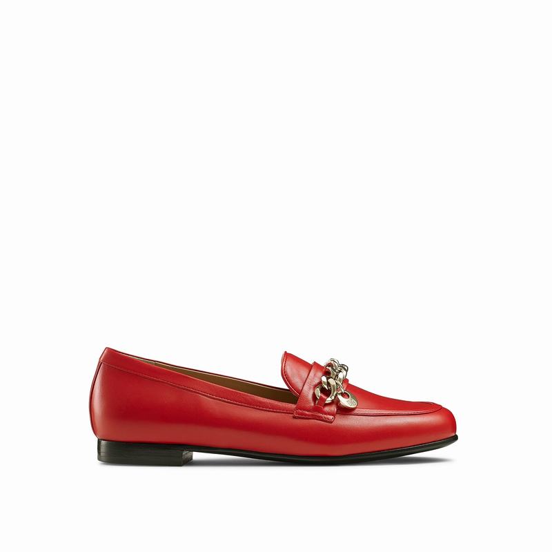 Mocassins Russell And Bromley Chitchat Feminino Vermelhas | JAQ5741YU