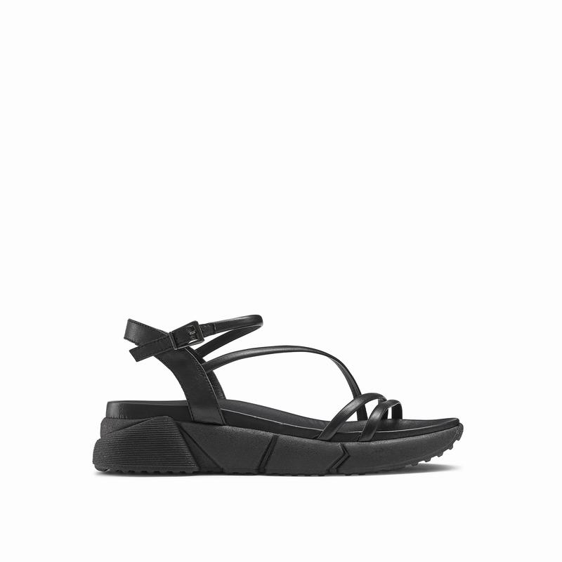 Sandalias Cunha Russell And Bromley Flexible Feminino Pretas | DCD187YF