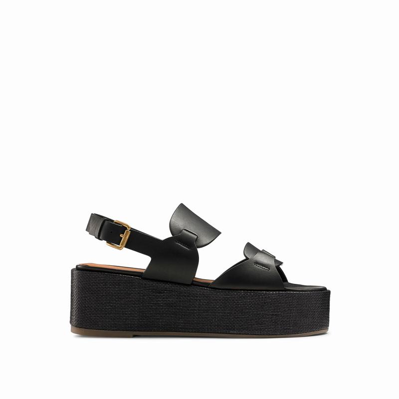 Sandalias Cunha Russell And Bromley Palm Feminino Pretas | NCV8064DS