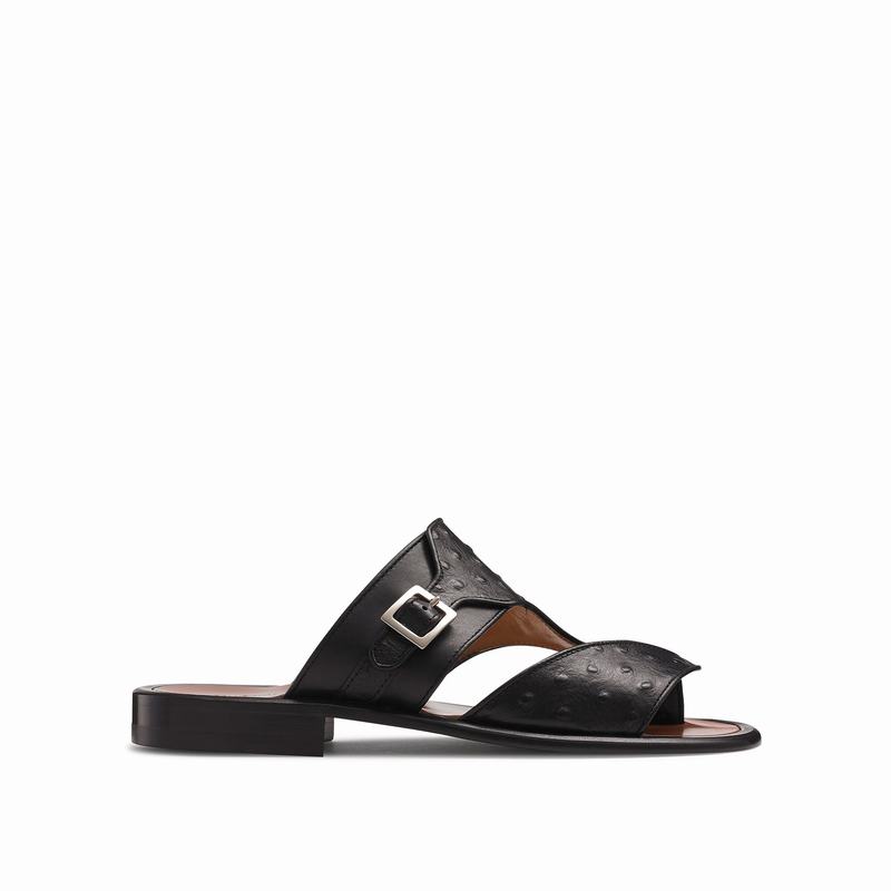 Sandalias Russell And Bromley Valentia Masculino Pretas | QHI1226TF