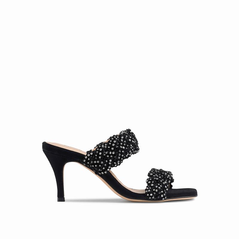 Sandalias de Salto Russell And Bromley Be Jewel Feminino Pretas | MWX1689UH