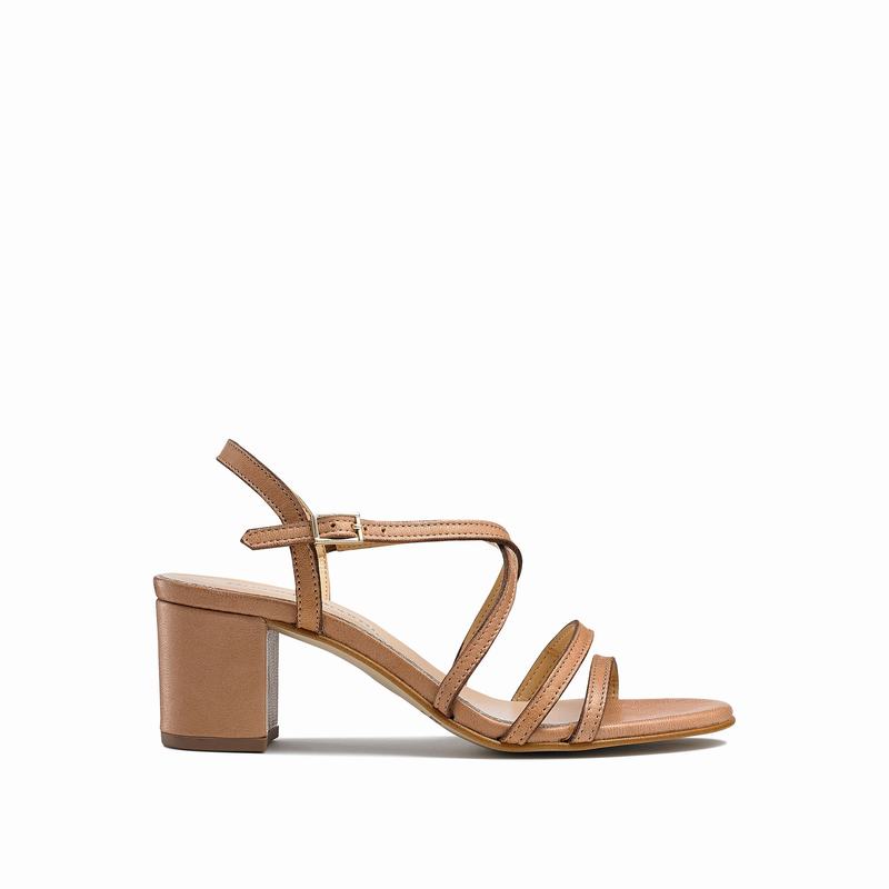 Sandalias de Salto Russell And Bromley Barely Feminino Marrom | VRZ4620IO