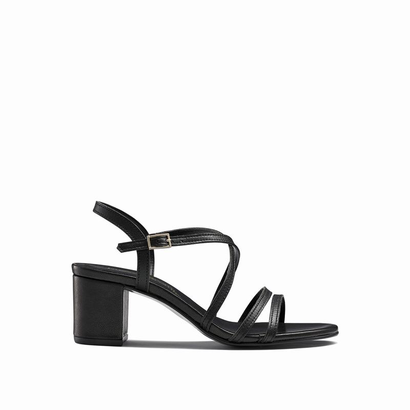 Sandalias de Salto Russell And Bromley Barely Feminino Pretas | VSW8483IY