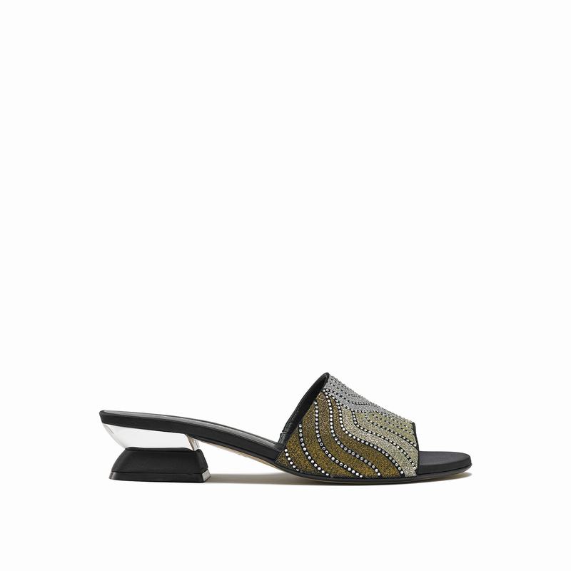 Sapatos Mules Russell And Bromley Mazemule Feminino Metallic | KDX21NI