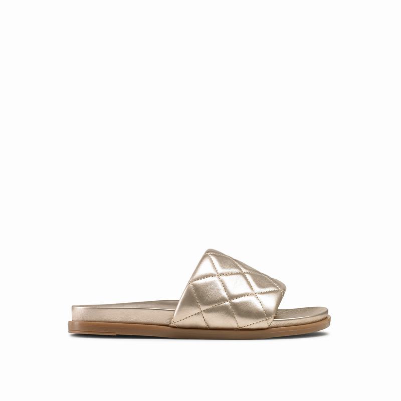 Sapatos Mules Russell And Bromley Quiltsoft Feminino Metallic | VKH74YV