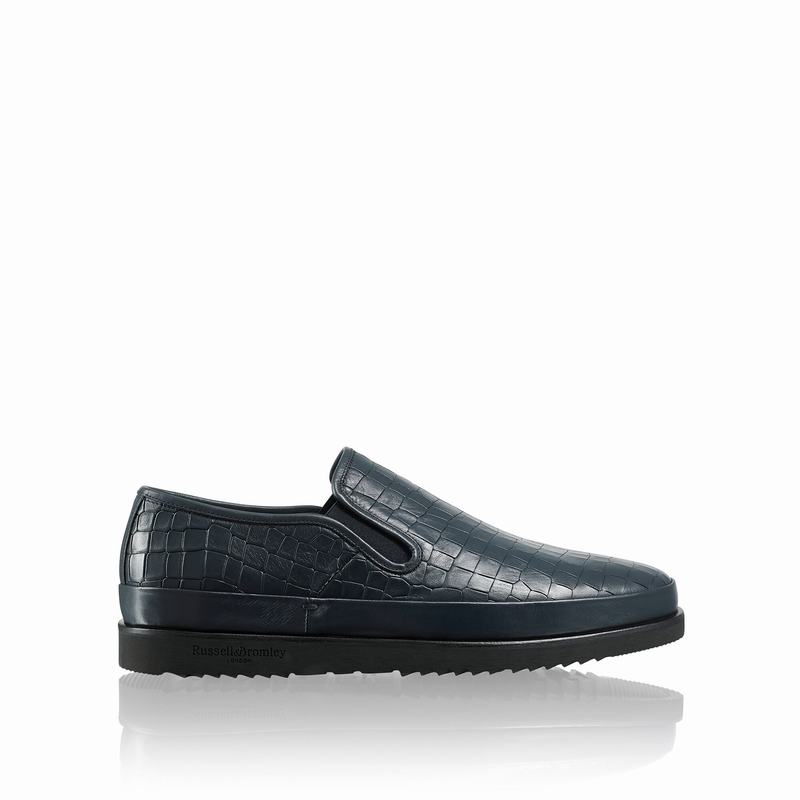 Slip On Russell And Bromley Sanmarino Masculino Azuis | QFP1355KH