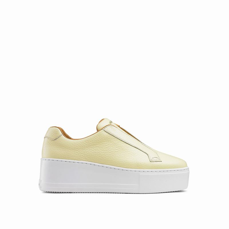 Tenis Plataforma Russell And Bromley Park Up Feminino Amarelas | DYV496JA