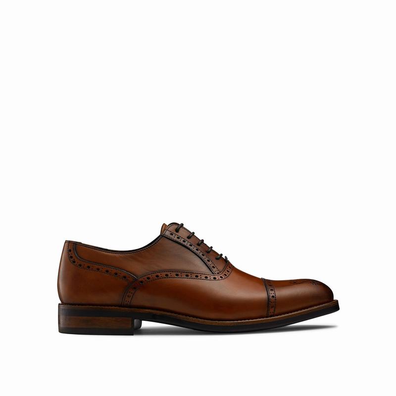 sapatos Brogues Russell And Bromley Chiltern Masculino Marrom | HFS5864BC