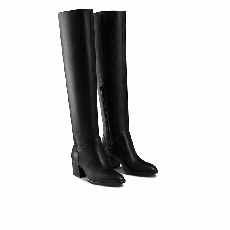 Botas Acima Do Joelho Russell And Bromley Scrunch Feminino Pretas | NQS7373YE