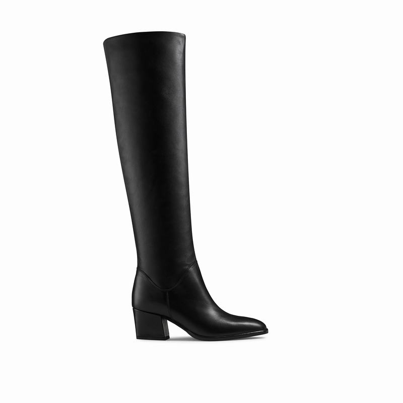 Botas Acima Do Joelho Russell And Bromley Scrunch Feminino Pretas | NQS7373YE