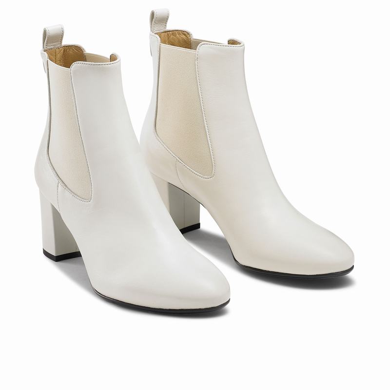 Botas Chelsea Russell And Bromley Beetle Feminino Creme Branco | FZA2029LZ