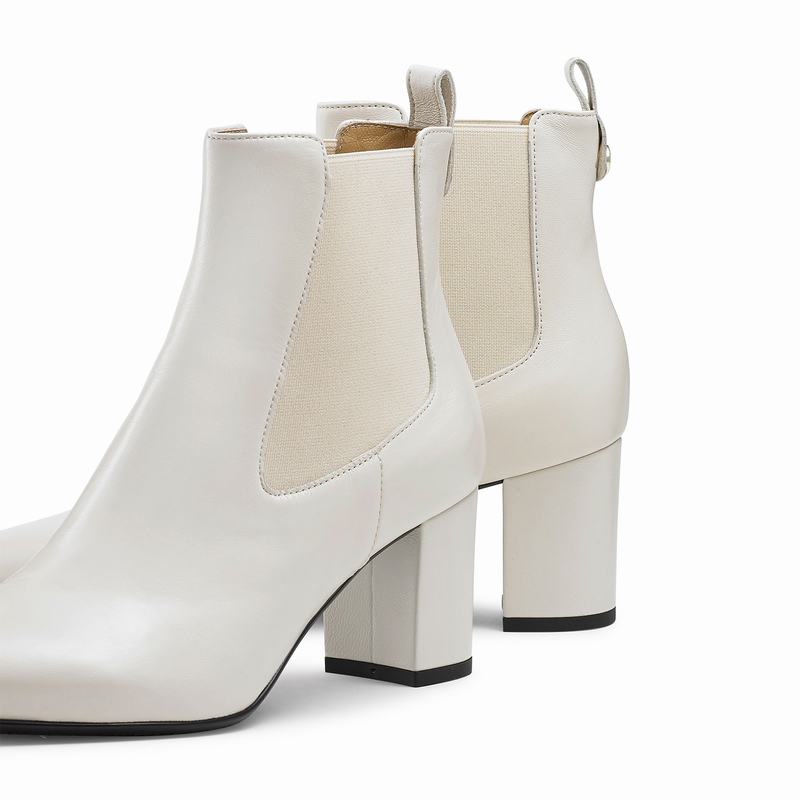 Botas Chelsea Russell And Bromley Beetle Feminino Creme Branco | FZA2029LZ