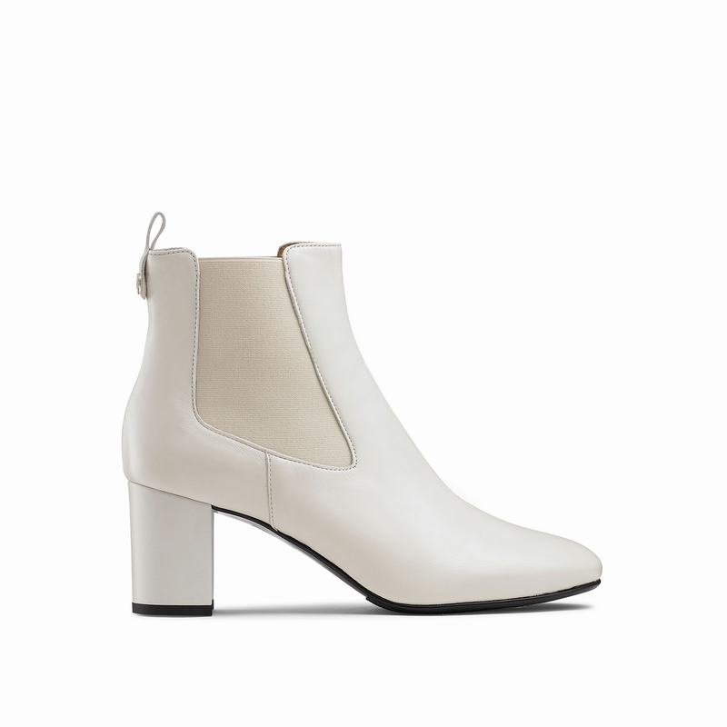 Botas Chelsea Russell And Bromley Beetle Feminino Creme Branco | FZA2029LZ