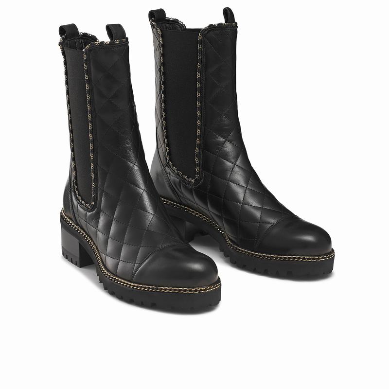 Botas Chelsea Russell And Bromley Dramaqueen Feminino Pretas | CXT7487CG