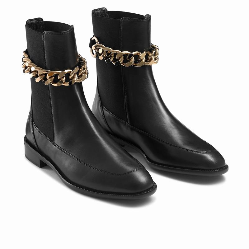 Botas Chelsea Russell And Bromley Lovechain Feminino Pretas | ZVJ5744RG