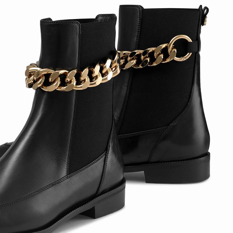 Botas Chelsea Russell And Bromley Lovechain Feminino Pretas | ZVJ5744RG