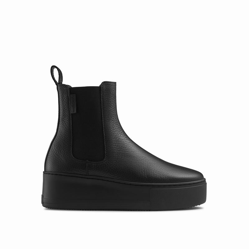 Botas Chelsea Russell And Bromley Park Way Feminino Pretas | JCW533KB