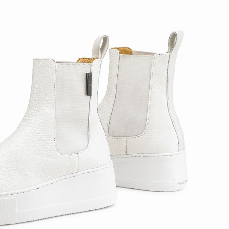 Botas Chelsea Russell And Bromley Park Way Feminino Branco | KAP7888XZ