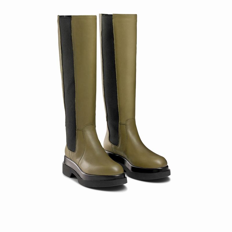 Botas De Cano Alto Russell And Bromley Everglade Feminino Verdes | ILV226TU