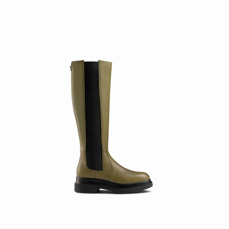 Botas De Cano Alto Russell And Bromley Everglade Feminino Verdes | ILV226TU