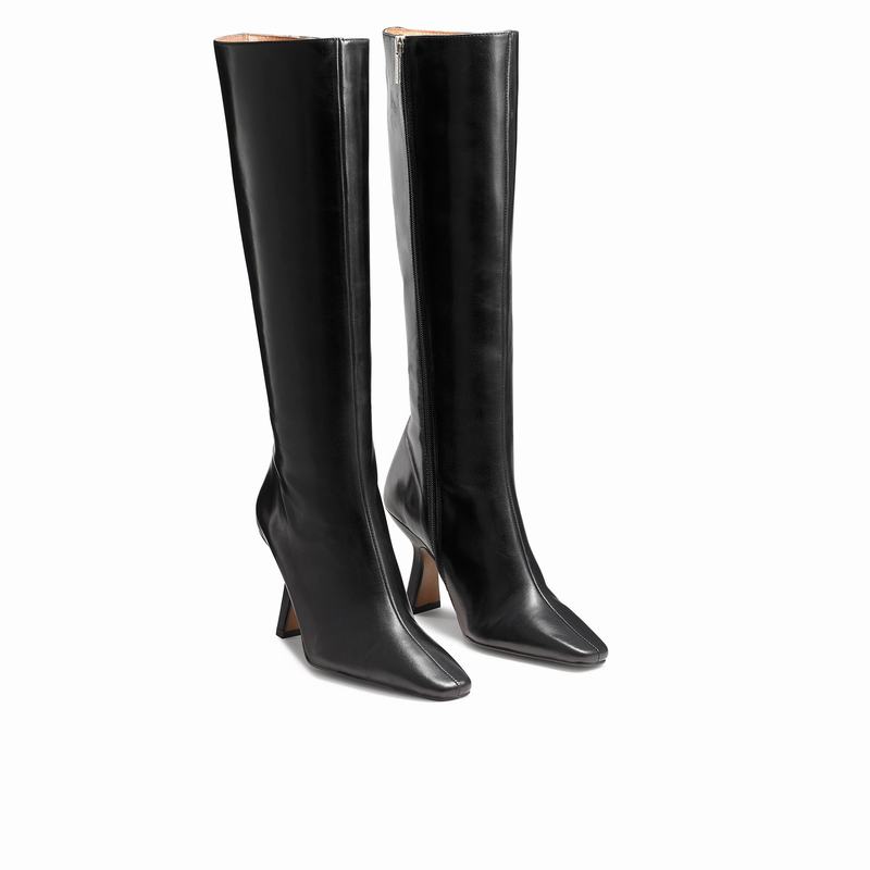 Botas De Cano Alto Russell And Bromley Razor Feminino Pretas | FCC3836UK