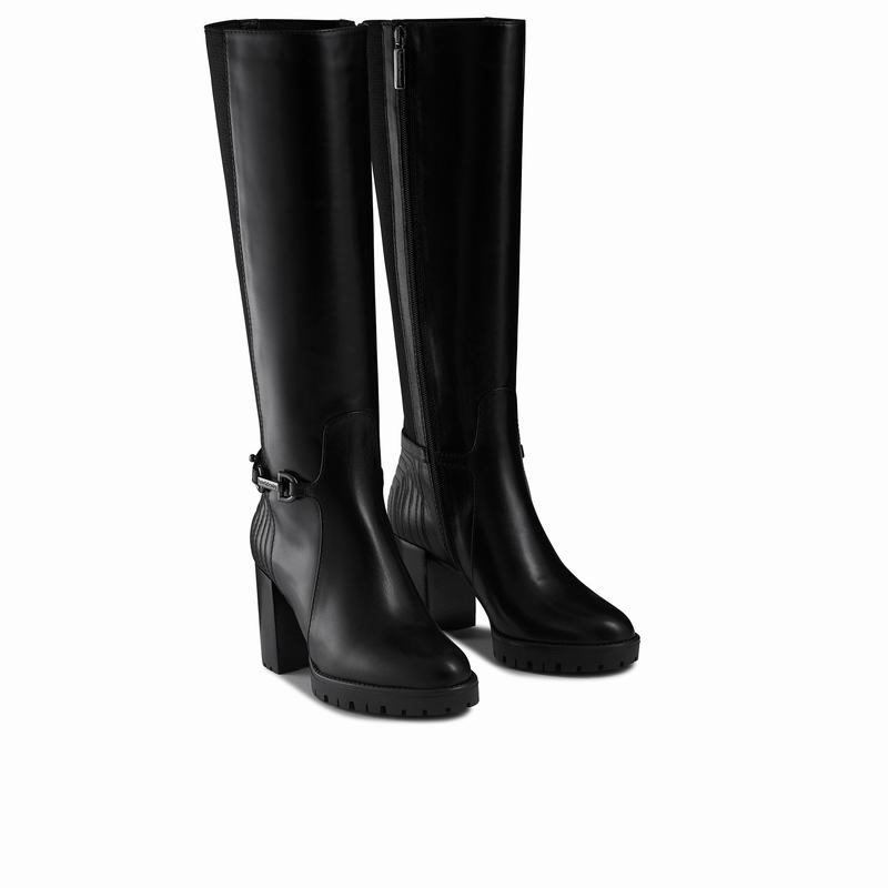 Botas De Cano Alto Russell And Bromley Rein Hi Feminino Pretas | GSD7077FL