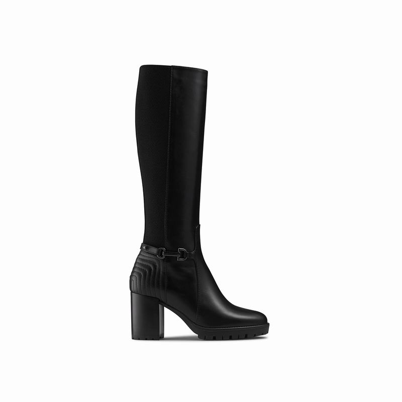 Botas De Cano Alto Russell And Bromley Rein Hi Feminino Pretas | GSD7077FL