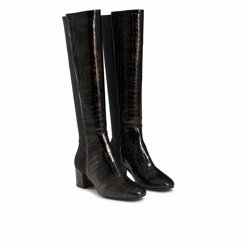 Botas De Cano Alto Russell And Bromley Trinni Feminino Marrom | EVK227WG