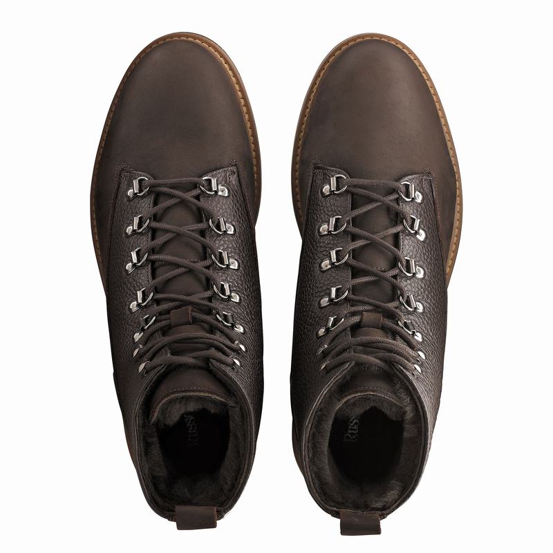 Botas de Amarrar Russell And Bromley Blizzard Masculino Marrom | YFS4315BX