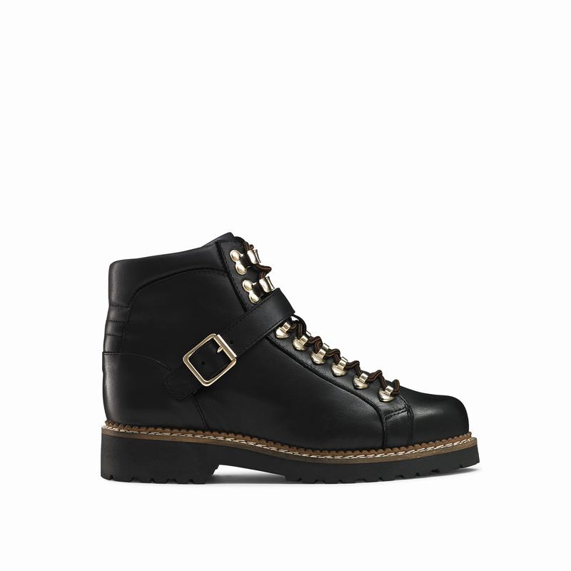 Botas de Amarrar Russell And Bromley Compass Feminino Pretas | LQQ1223GG