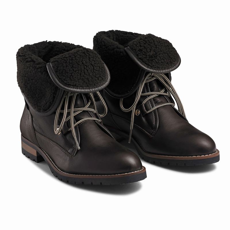 Botas de Amarrar Russell And Bromley Cuddly Feminino Marrom | ISY6979XO