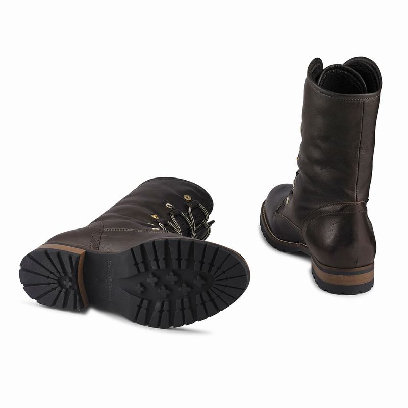 Botas de Amarrar Russell And Bromley Cuddly Feminino Marrom | ISY6979XO