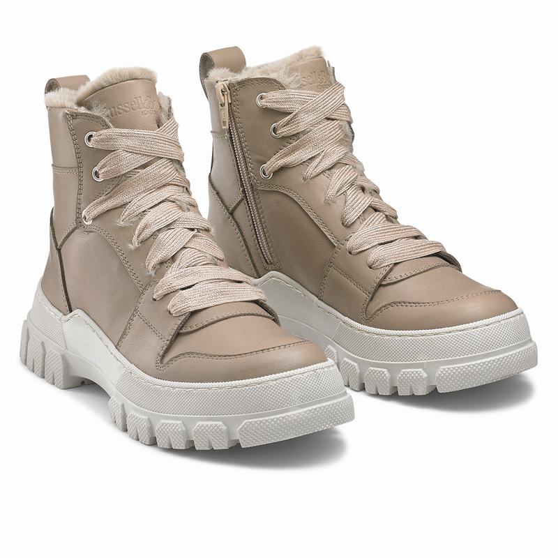 Botas de Amarrar Russell And Bromley Glacier Feminino Marrom | FUH3749TU