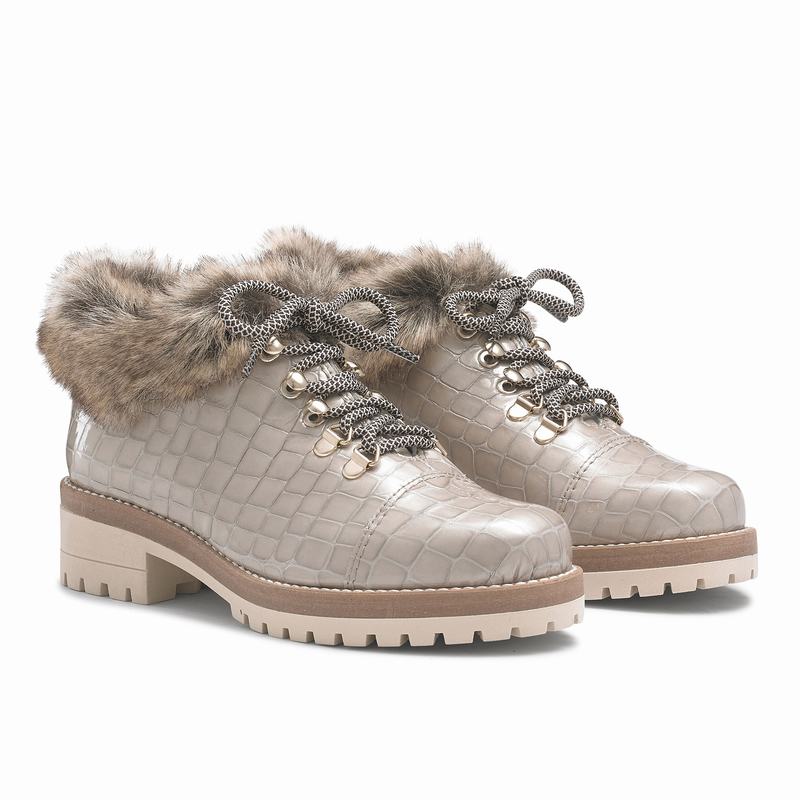 Botas de Amarrar Russell And Bromley Icelander Feminino Marrom | JCL1184ZQ