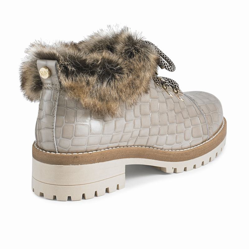 Botas de Amarrar Russell And Bromley Icelander Feminino Marrom | JCL1184ZQ