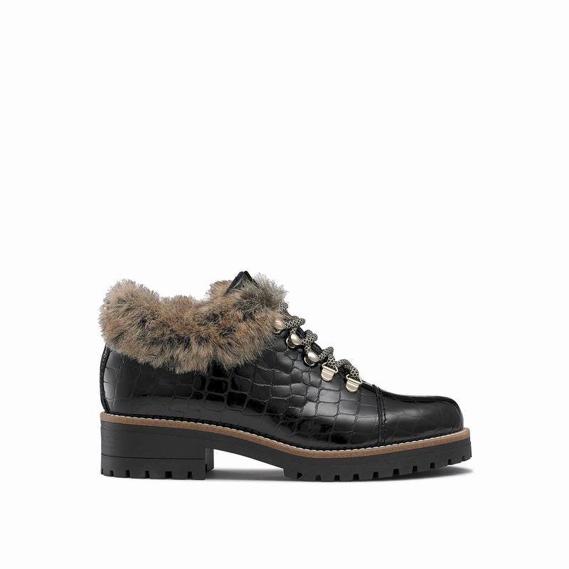 Botas de Amarrar Russell And Bromley Icelander Feminino Pretas | KPG309FX