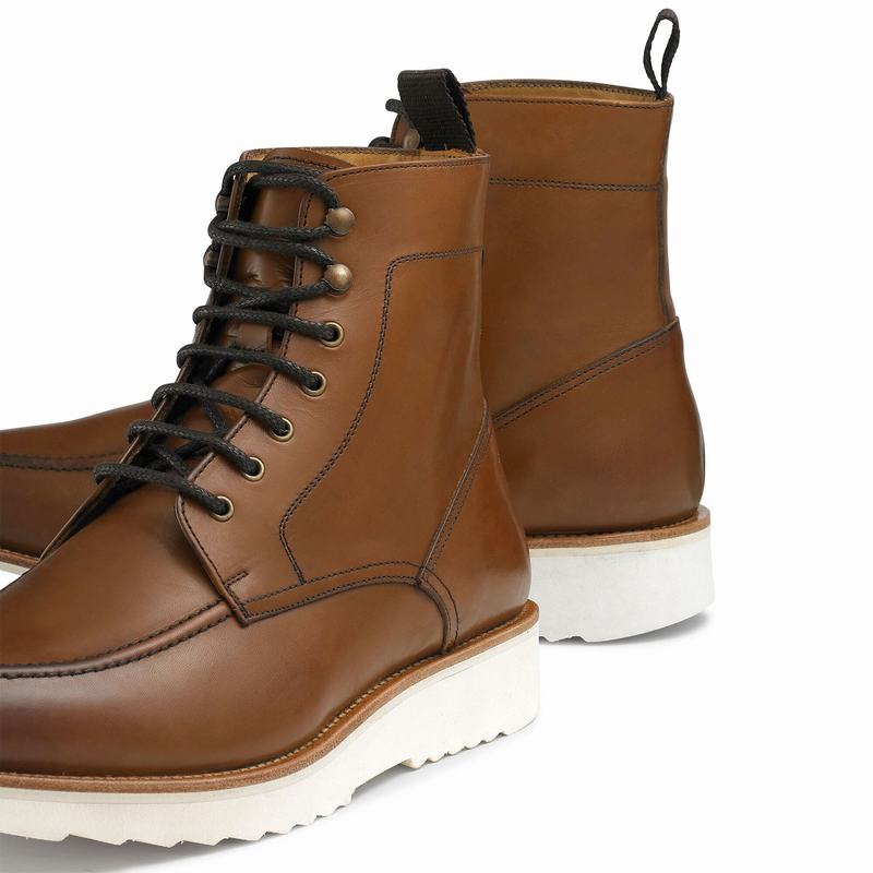 Botas de Amarrar Russell And Bromley Ridgeway Masculino Marrom | VHA6230UB