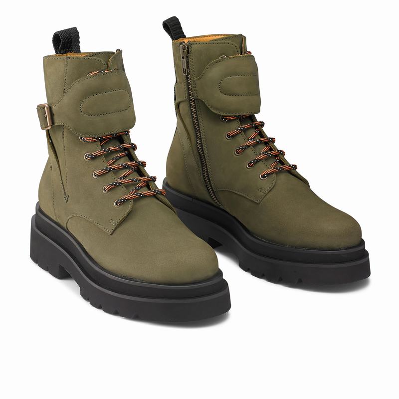 Botas de Amarrar Russell And Bromley Soho Feminino Verdes | GRA1127DY