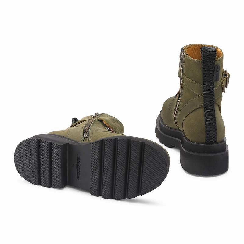 Botas de Amarrar Russell And Bromley Soho Feminino Verdes | GRA1127DY