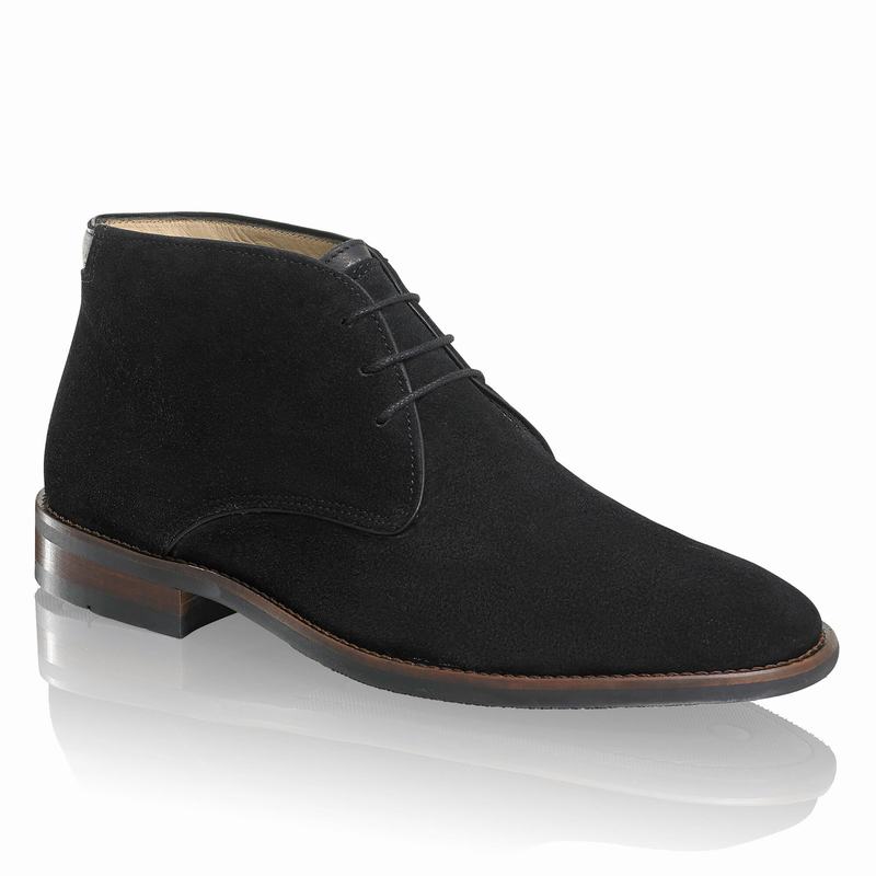 Botas do Deserto Russell And Bromley Classic Masculino Pretas | KHE7515FU