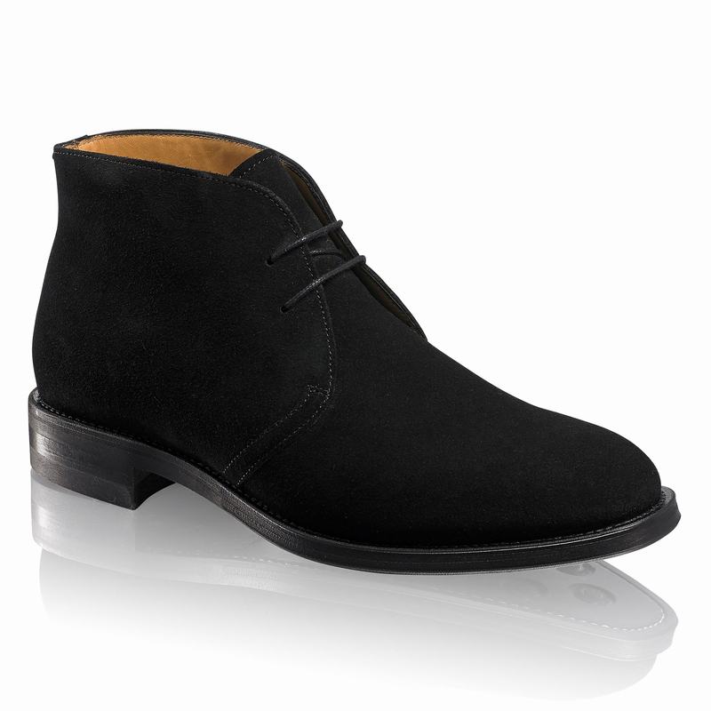 Botas do Deserto Russell And Bromley Jermyn Masculino Pretas | WQO523NA