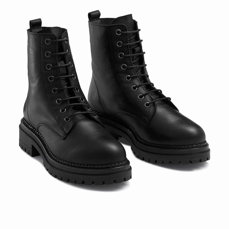 Botins Russell And Bromley Combat Feminino Pretas | RMY2075JU