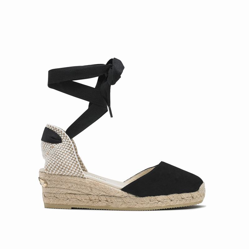 Espadrille Russell And Bromley Cocowrap Feminino Pretas | HXE442AZ