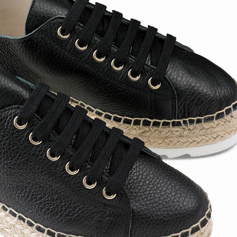 Espadrille Russell And Bromley Kick Back Feminino Pretas | KWO1198HV