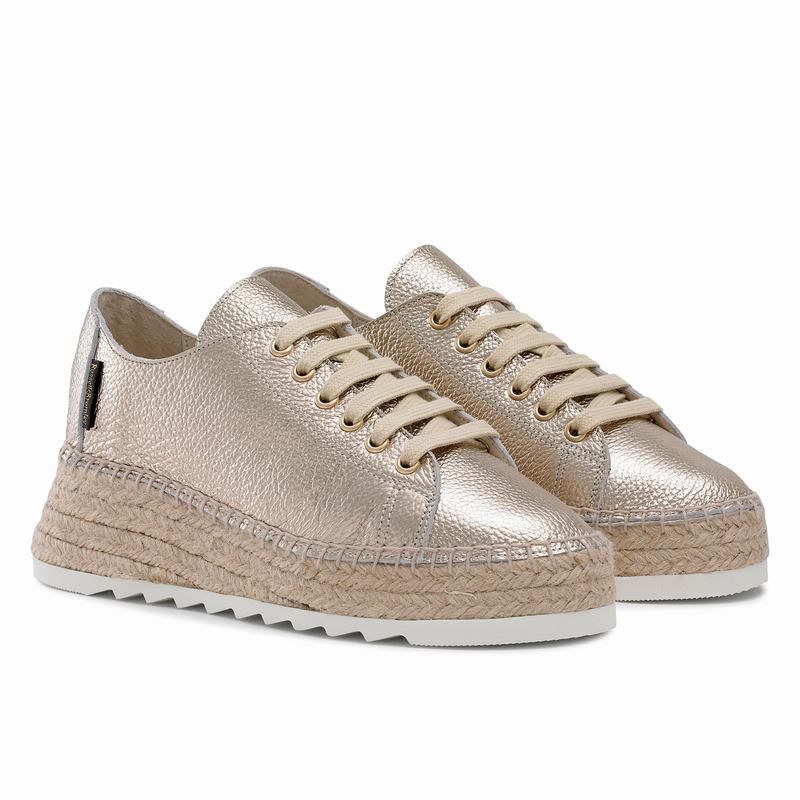 Espadrille Russell And Bromley Kick Back Feminino Metallic | SVU1461QR