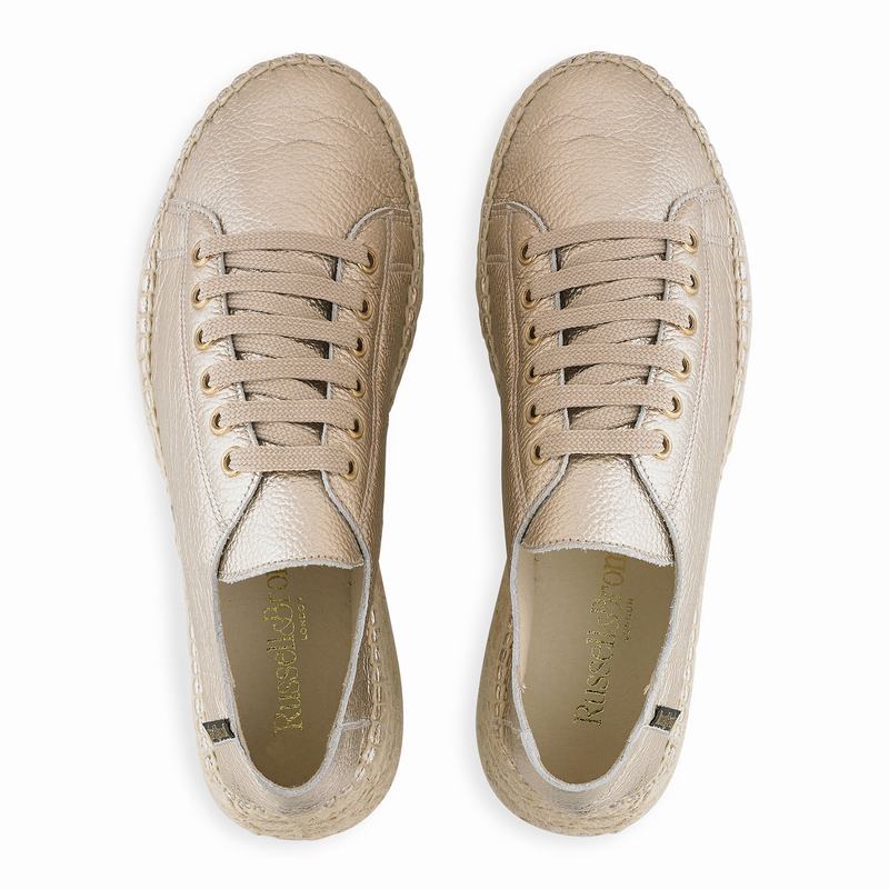 Espadrille Russell And Bromley Kick Back Feminino Metallic | SVU1461QR