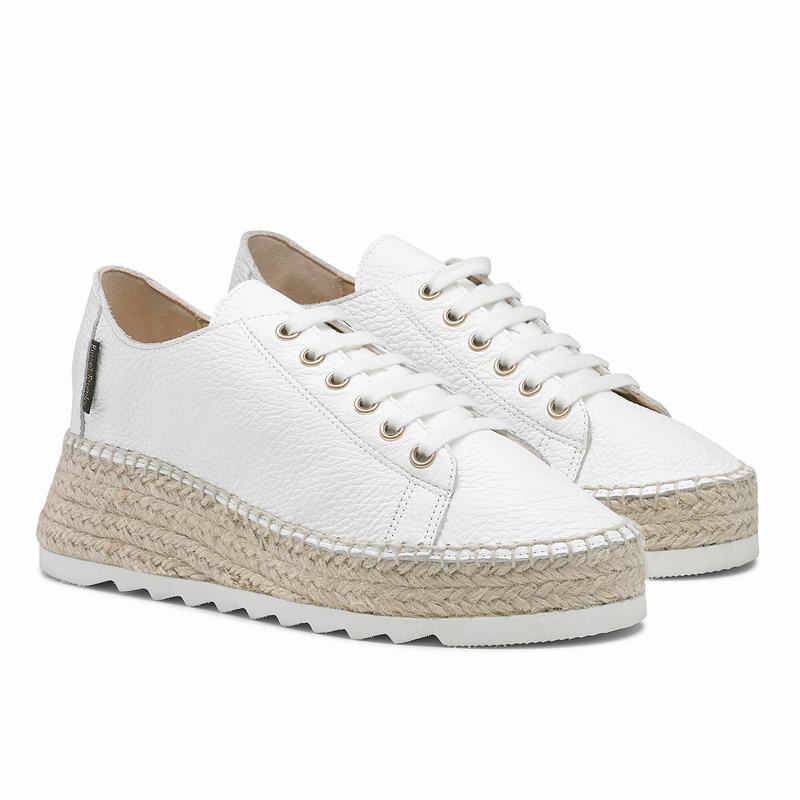 Espadrille Russell And Bromley Kick Back Feminino Branco | VIQ7877SZ