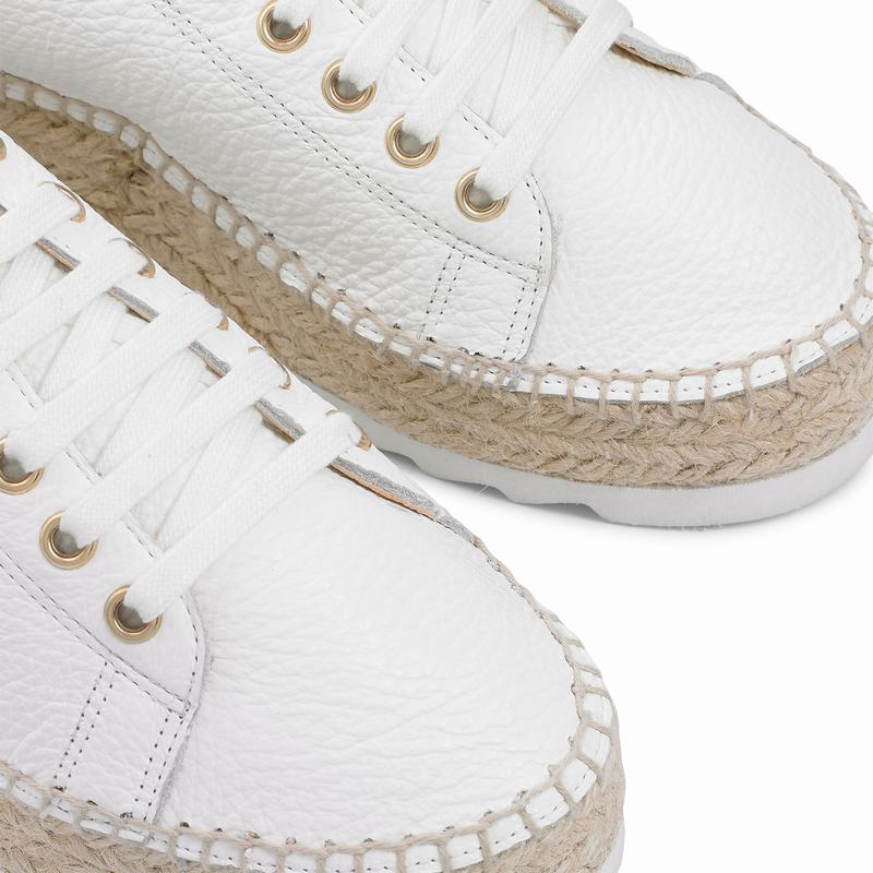 Espadrille Russell And Bromley Kick Back Feminino Branco | VIQ7877SZ